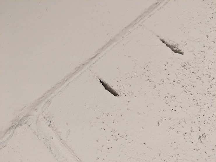 Cracks that need to be filled before Drylok