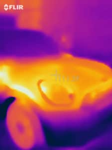Thermal image of car engine