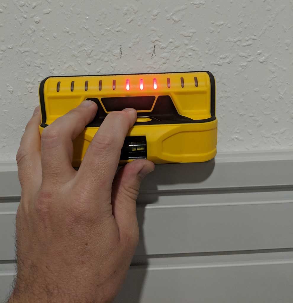 Using a stud finder