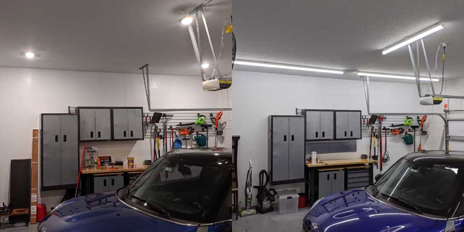 led garage lights hardwired