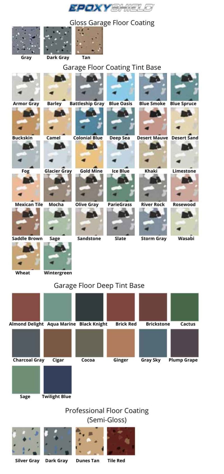 Every Garage Floor Epoxy & Paint Color For 2025