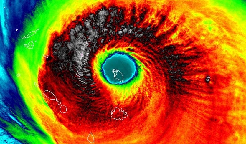 Radar image of Hurricane Irma