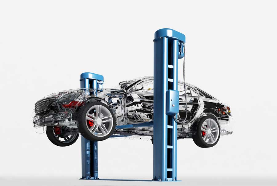 2-post garage car lift