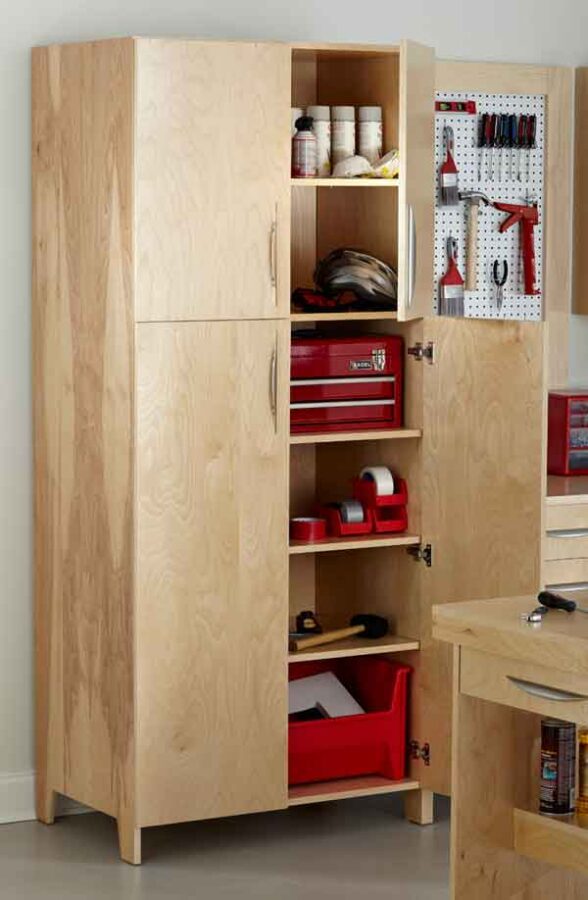 plywood garage cabinet