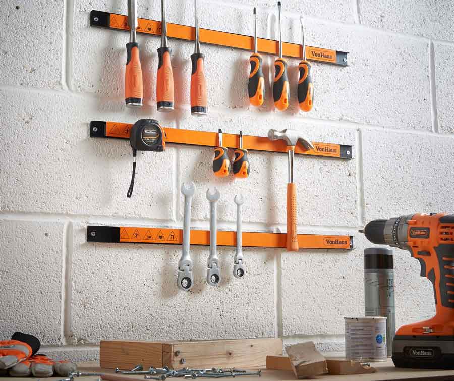 Magnetic tool holders keep tools at arm's reach