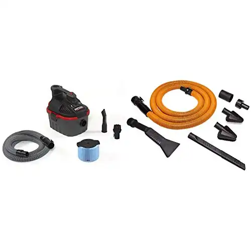 RIDGID 50313 Wet Dry Vac & 6-Piece Detailing Vacuum Hose Kit