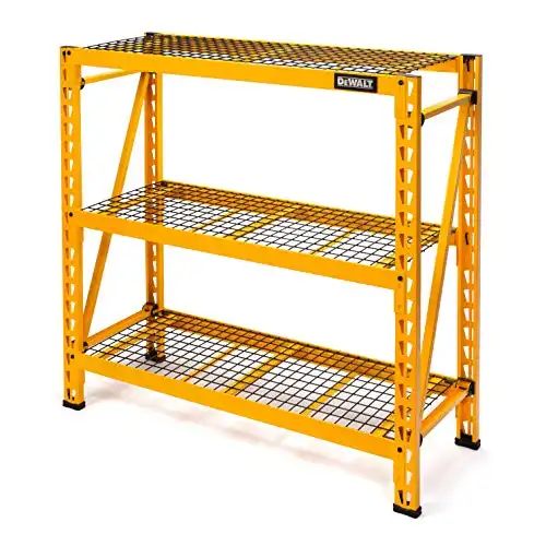 DEWALT 4-Foot Tall, 3-Shelf Steel Wire Deck Industrial Storage Rack