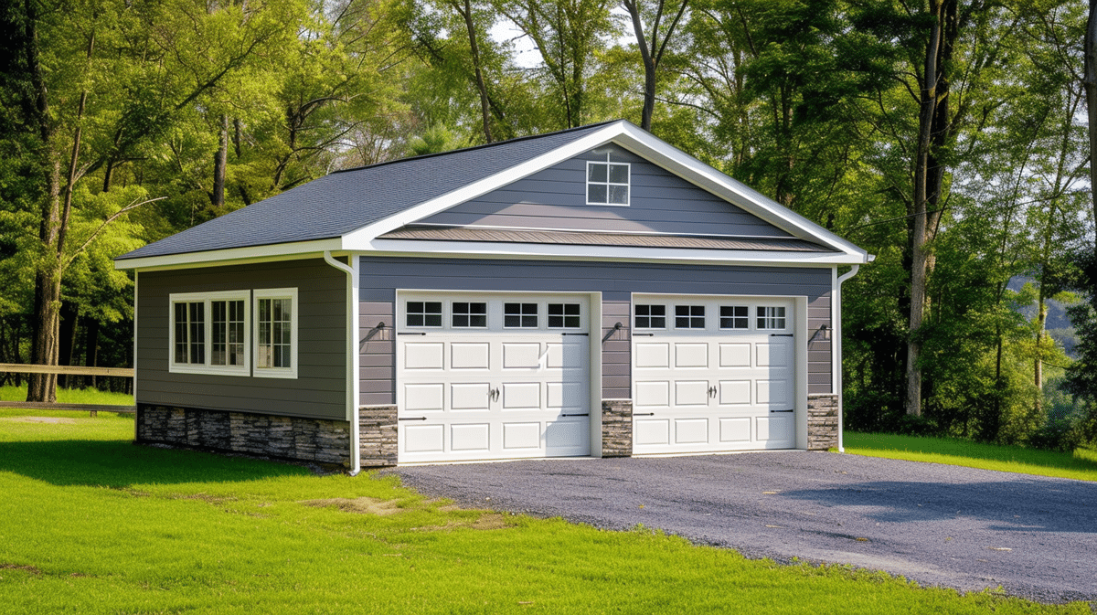 Detached garage located away from the main home