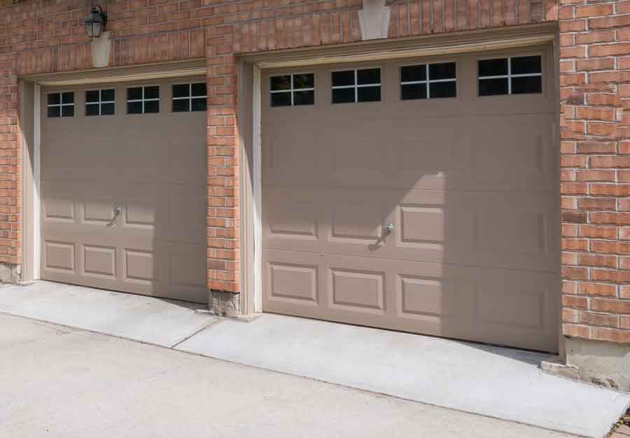A sloped garage apron prevents cars scraping as they enter the garage.