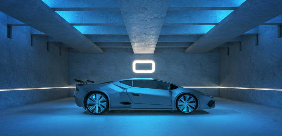 Luxury garage lighting