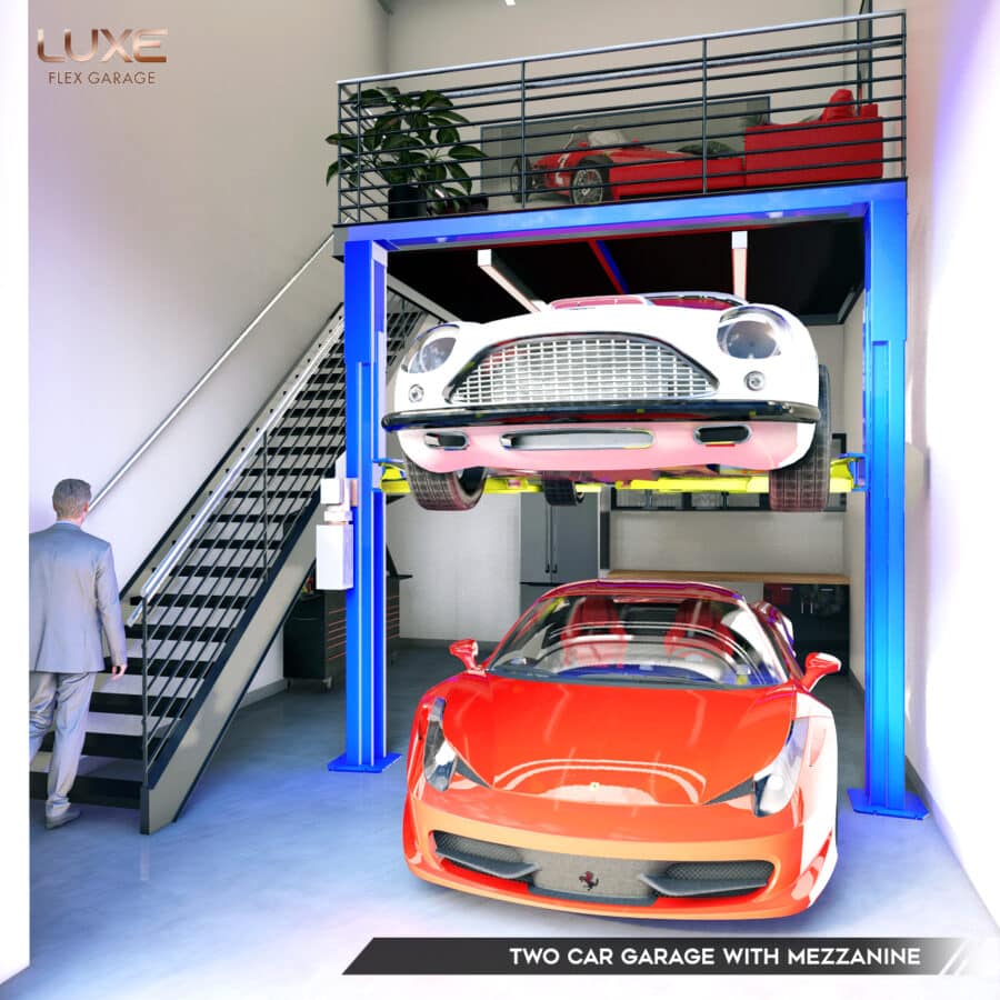 Luxe Dream Garage 2-car lift