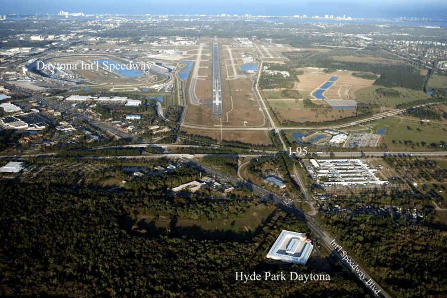 Hyde Park car condos: aerial view