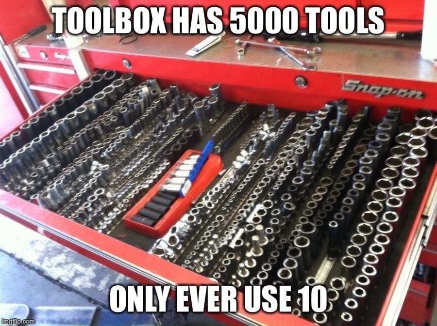 Toolbox has 5000 tools. Only ever use 10.
