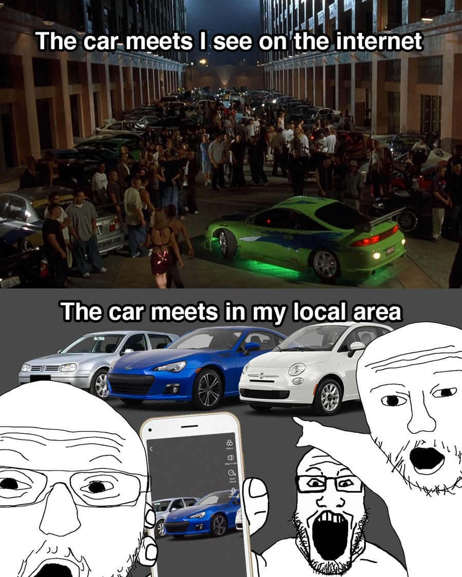 car meets vs the ones I see on the internet