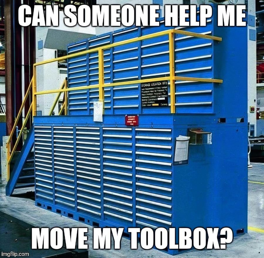 Can someone help me move my toolbox?