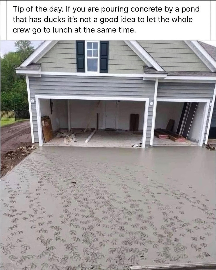 Don't pour concrete near a pond