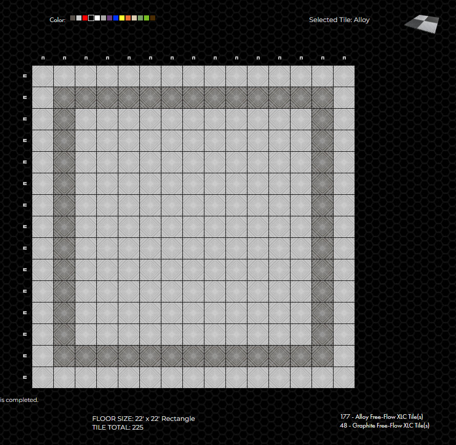 black grey checkerboard tile floor: RaceDeck design