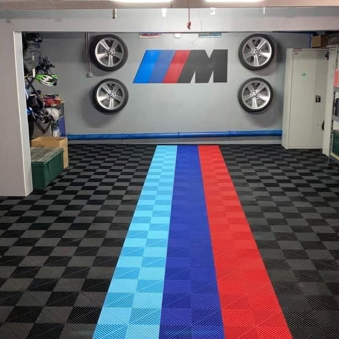 BMW M tile floor
