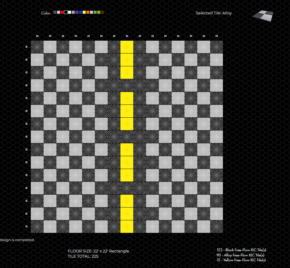 Checkerboard highway floor tile: RaceDeck design
