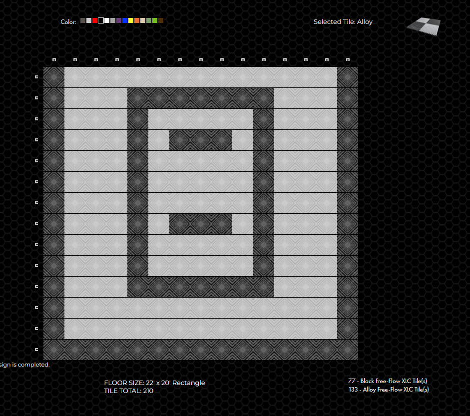 Black & Gray Geometric Floor Tile Design: RaceDeck design