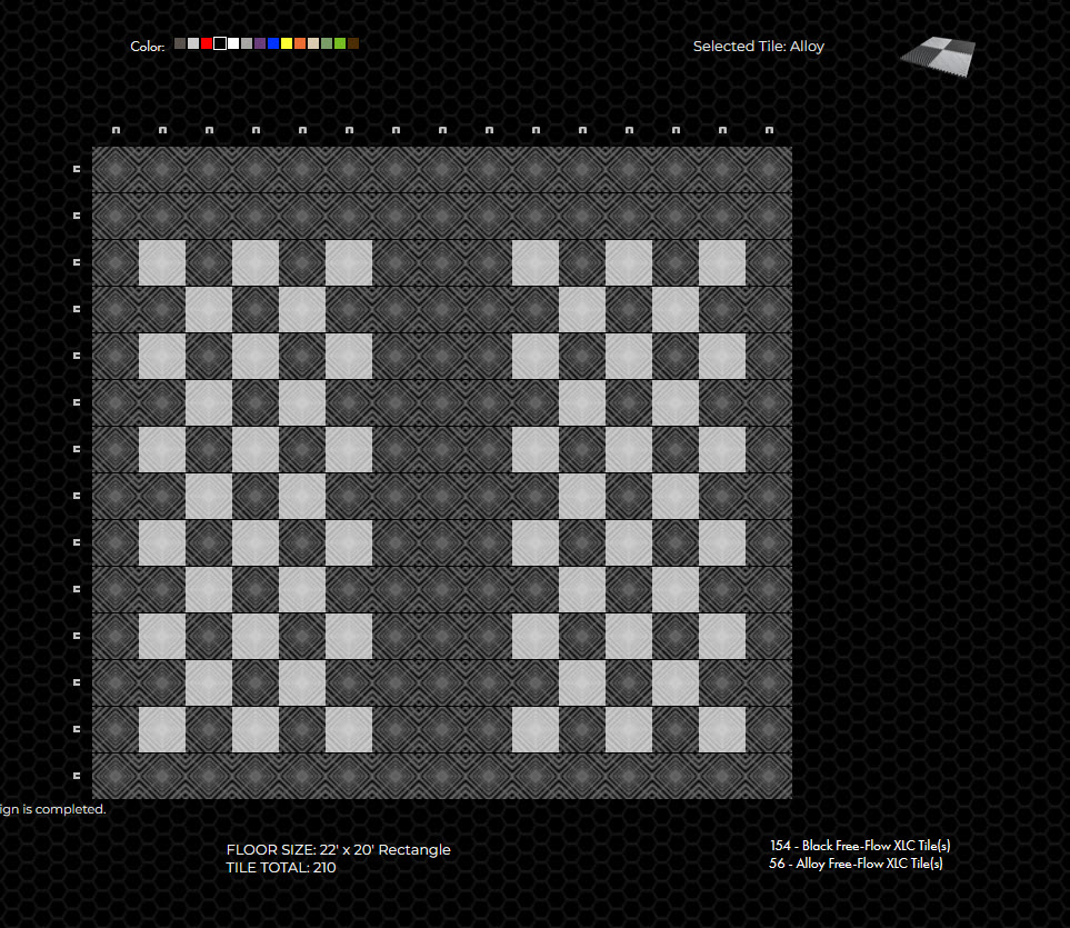 Black & Gray Checkerboard Floor Tile Design: RaceDeck design