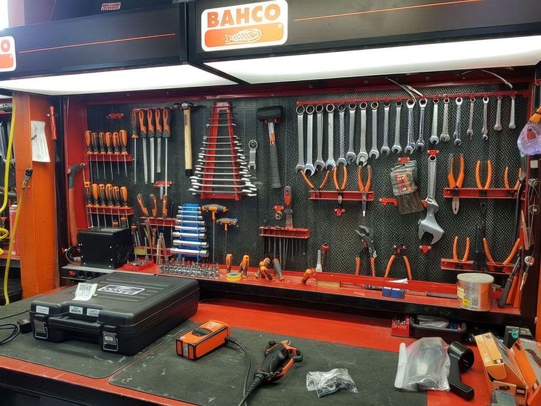 Bahco pegboard tool storage