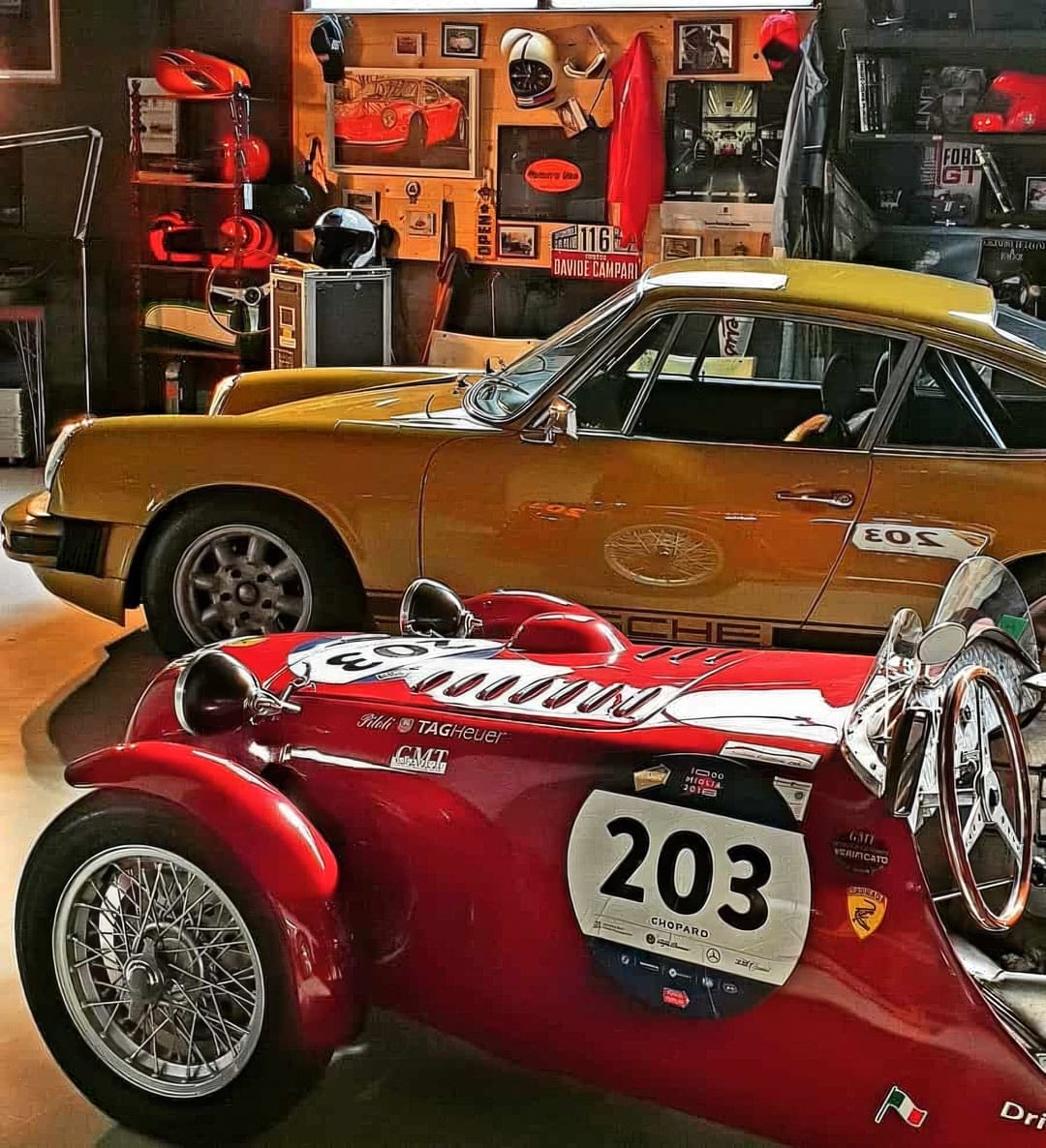 vintage racecars mancave
