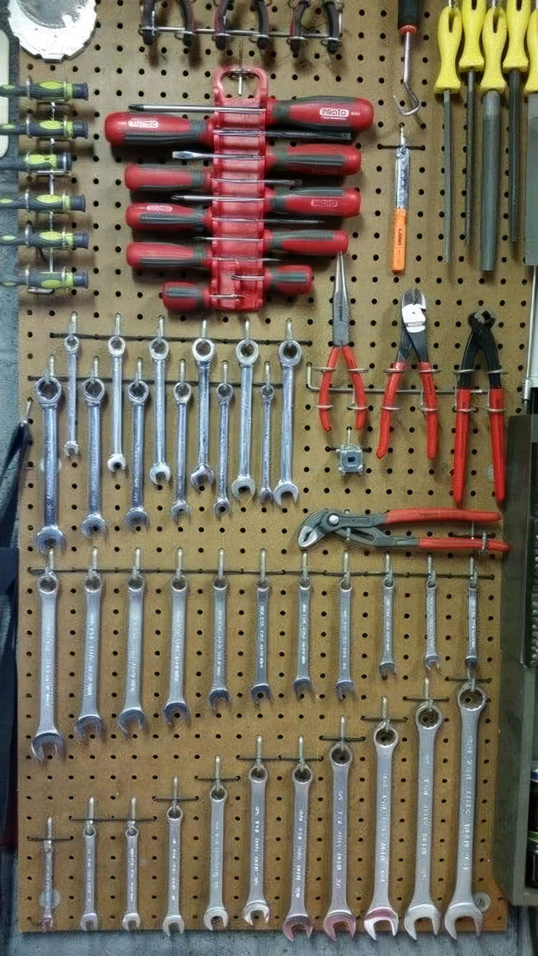 pegboard tool storage