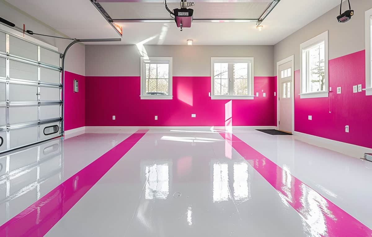 hot pink garage walls