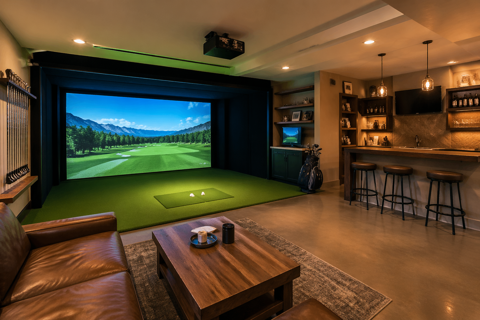 20 Garage Golf Simulator Ideas for Year-Round Play