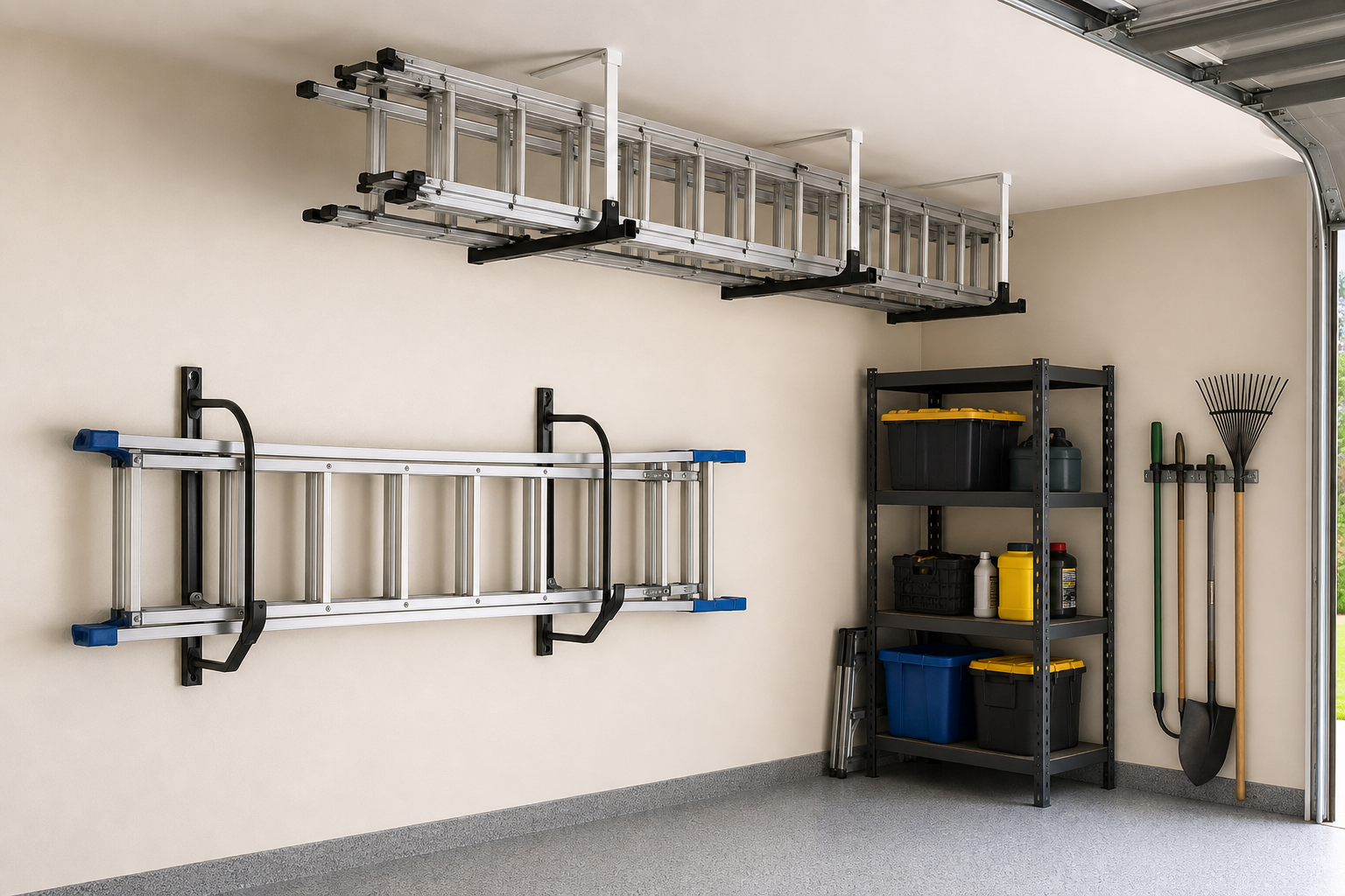 Best Garage Ladder Storage Racks: Wall Vs Ceiling Mounting Guide