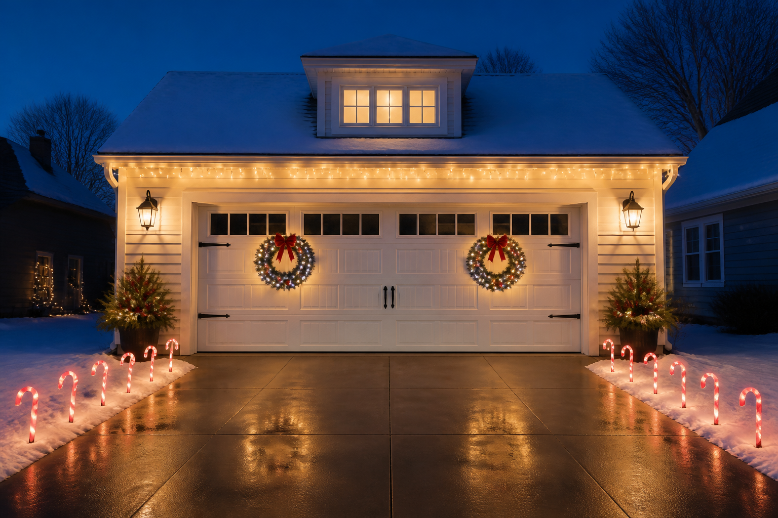 18 Garage Christmas Decoration Ideas for Festive Curb Appeal