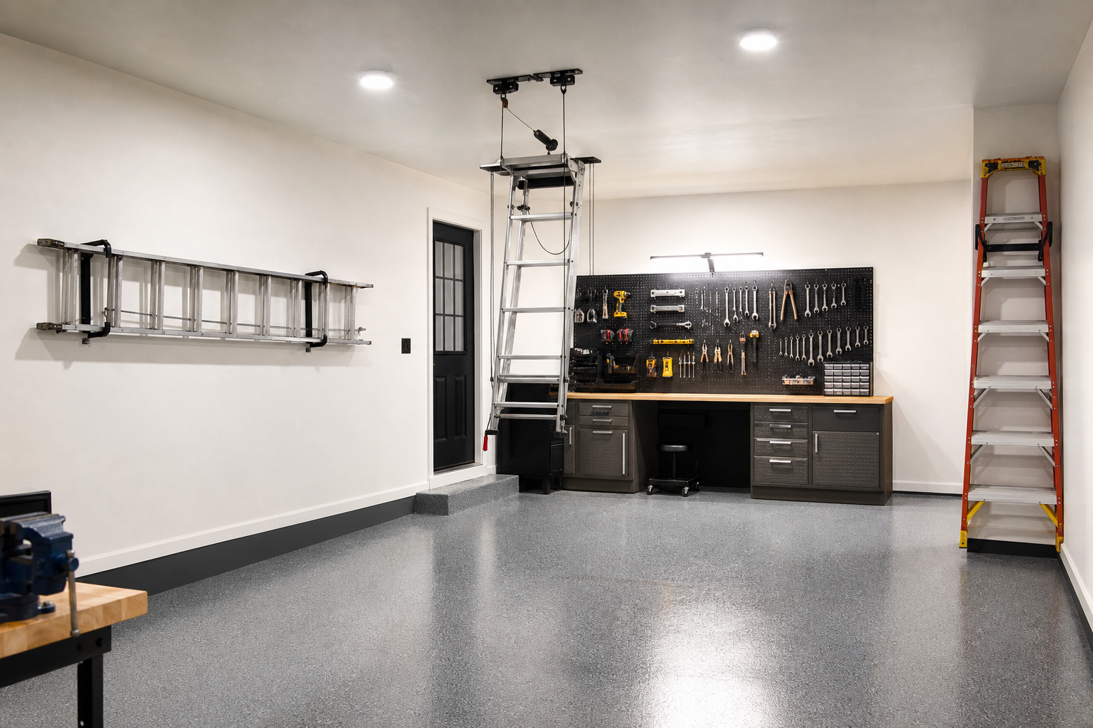 12 Garage Ladder Storage Ideas to Save Space