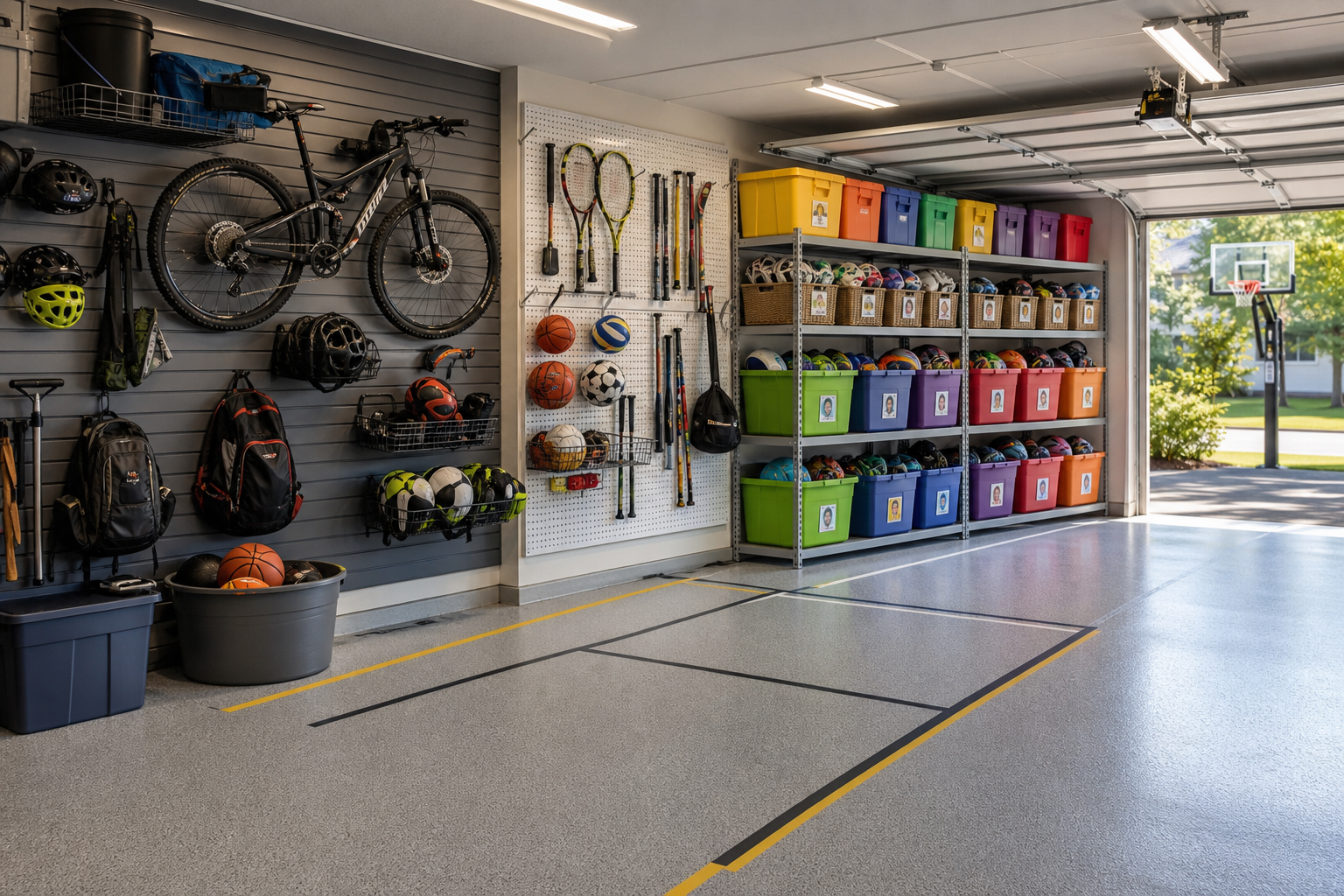 16 Garage Sports Equipment Storage Ideas for Active Families
