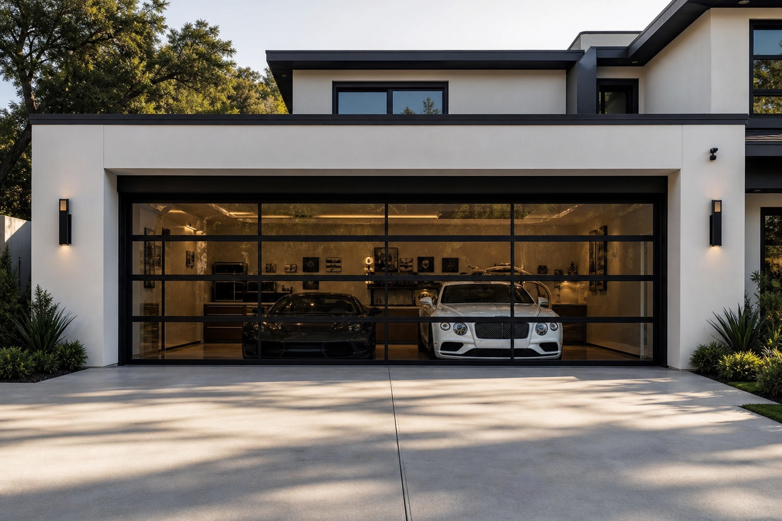 13 Glass Garage Door Ideas for a Modern Statement