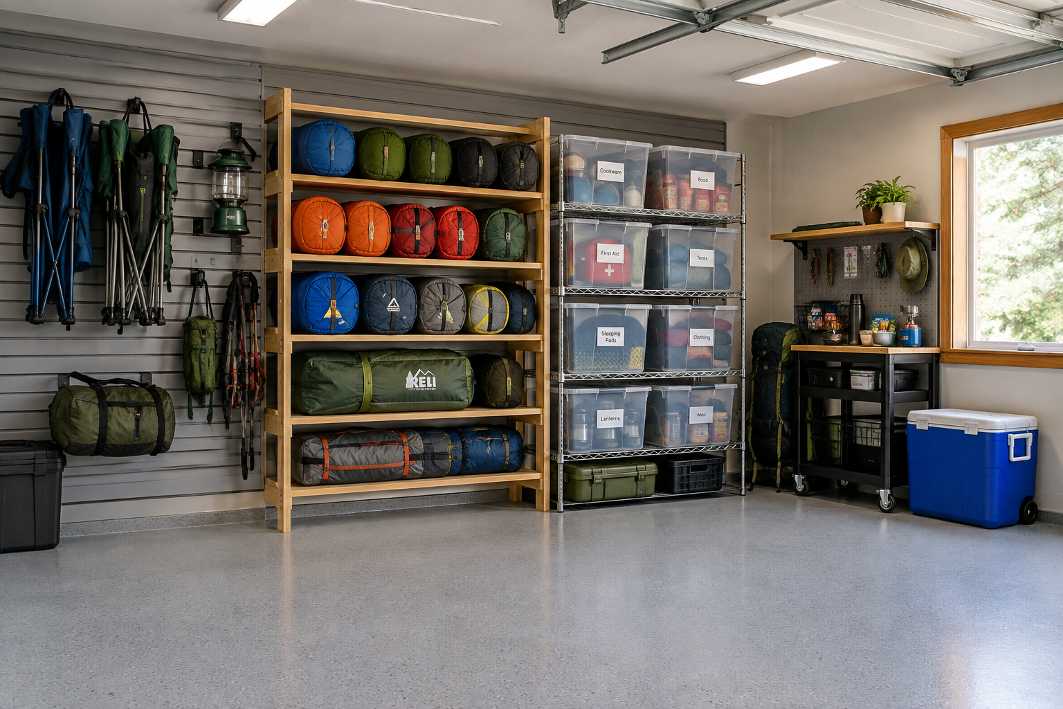 16 Garage Camping Gear Storage Ideas for Outdoor Families