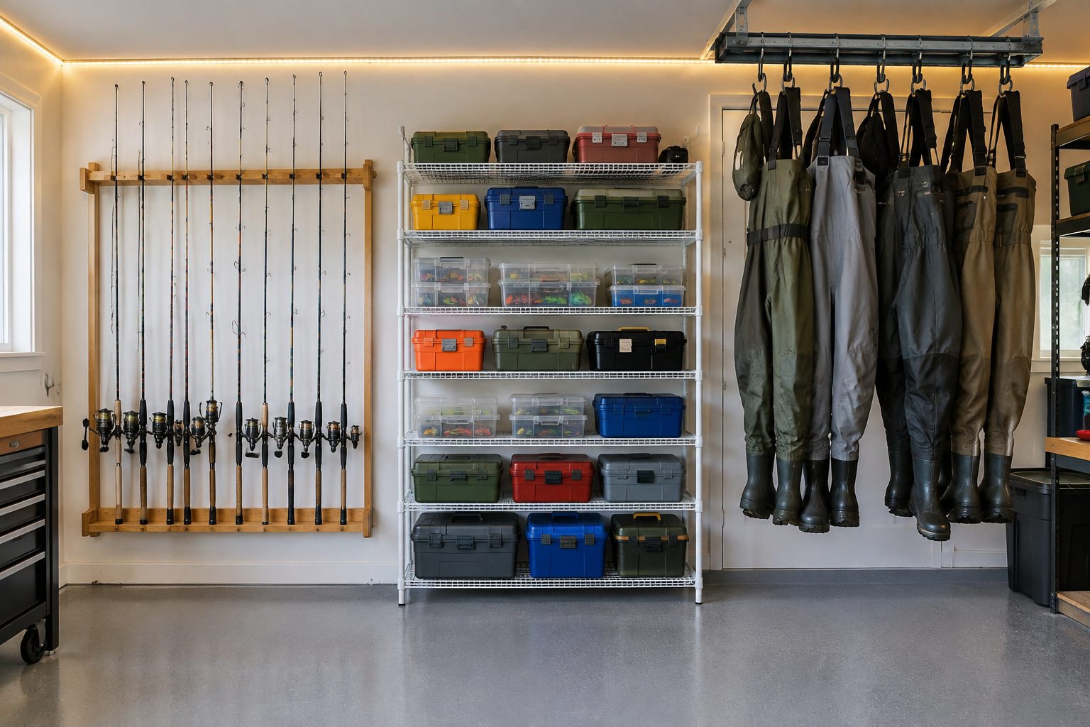 14 Garage Fishing Gear Storage Ideas for Rods and Tackle